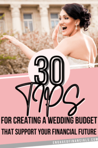 pin for 30 tips wedding budget supports financial future with happy bride 