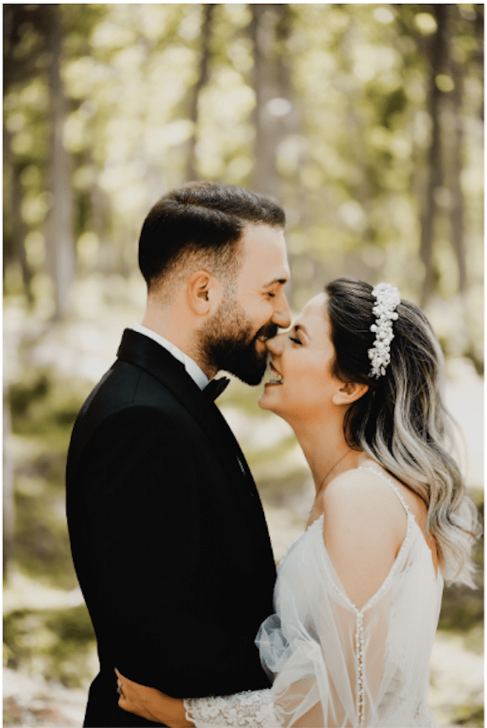 wedding couple together enjoying wedding they planned