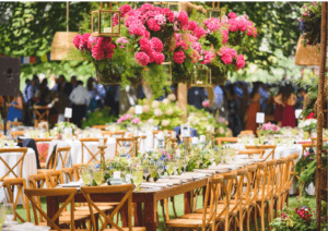 lots of flowers at a wedding to impress others inflates your budget